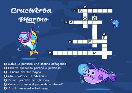 Pagina 18 dell'album di Polpo Polino: Cruciverba marino
