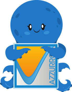 Il polpo azzurro, mascotte del Bagno Azzurro di Marina di Pisa
